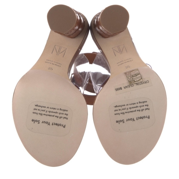 $795 TAMARA MELLON Brown Leather T-Strap Sandals 5, 35 ❤ - Picture 5 of 5